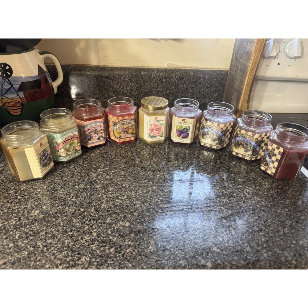Vintage Home Interior & Gifts Candles Lot Of 9  No Lids